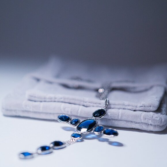 Gucci Blue Stone Cross Necklace - Picture 4 of 5